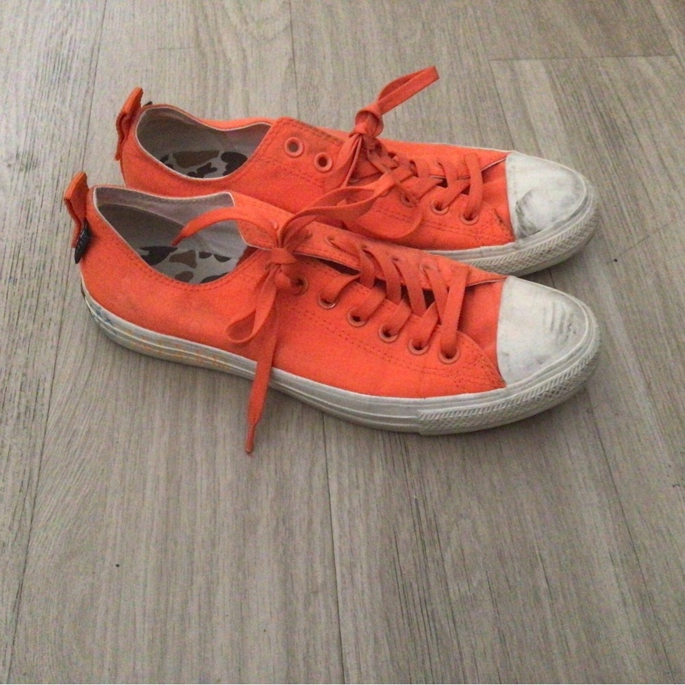 Converse Orange and White Sneakers